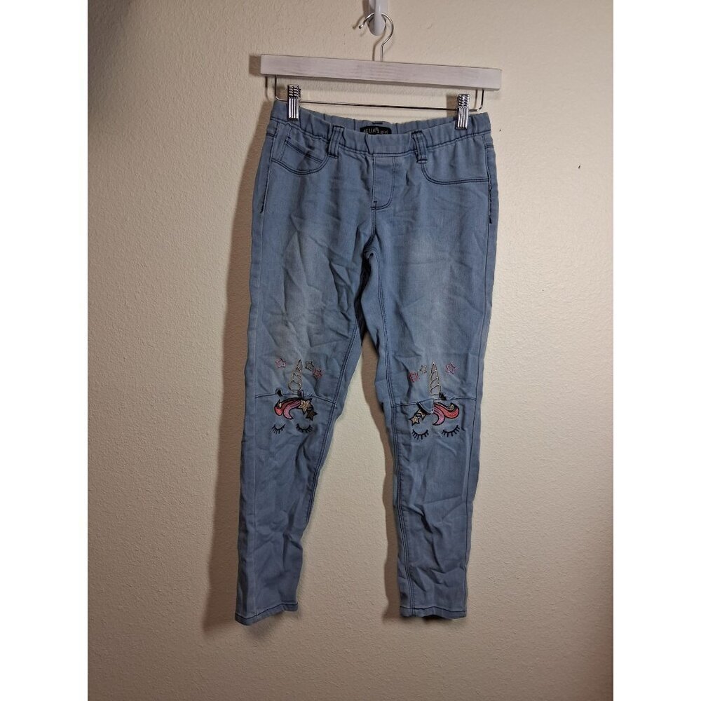 Delia's Girl Denim Blue Jeans Jeggings Skinny Unicorn Y2K Size 14